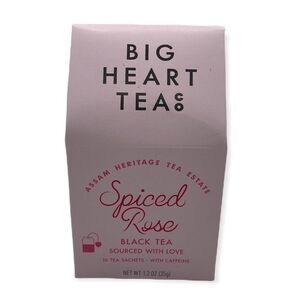 NWT Big Heart Tea Co. Spiced Rose Black Tea (10) Tea Satchets